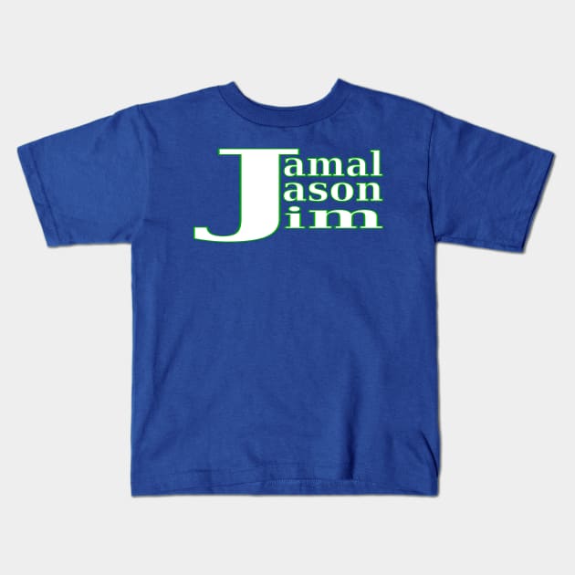 Jamal, Jason and Jim ( 3 J's, Triple J Ranch ) Kids T-Shirt by Retro Sports